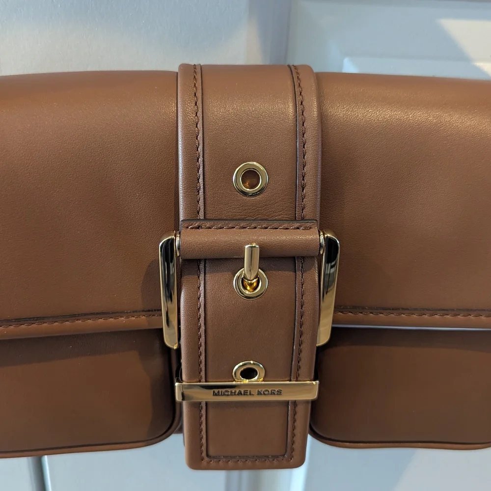 Michael Kors Tan Colby Leather Shoulder Bag